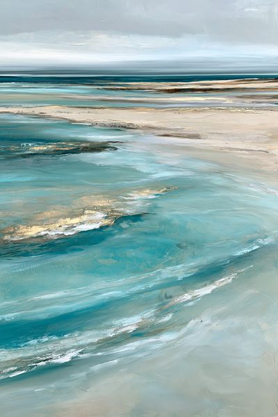 Coastal Horizon Abstract Print. poster