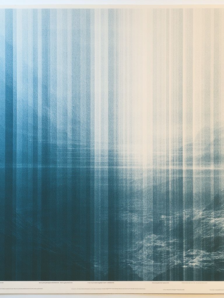 Ocean Light Abstract Poster. poster detail