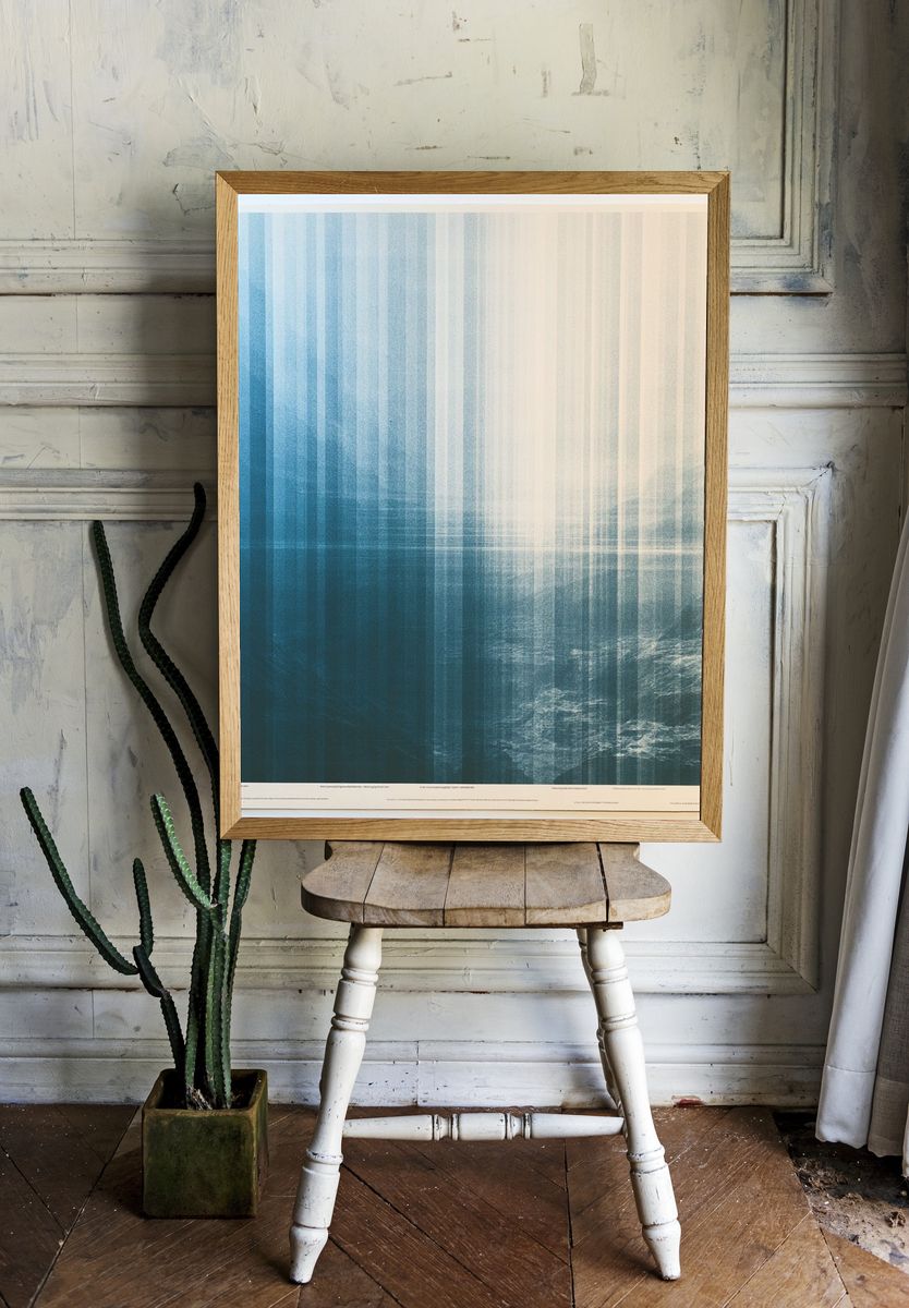Ocean Light Abstract Poster. — room view 1