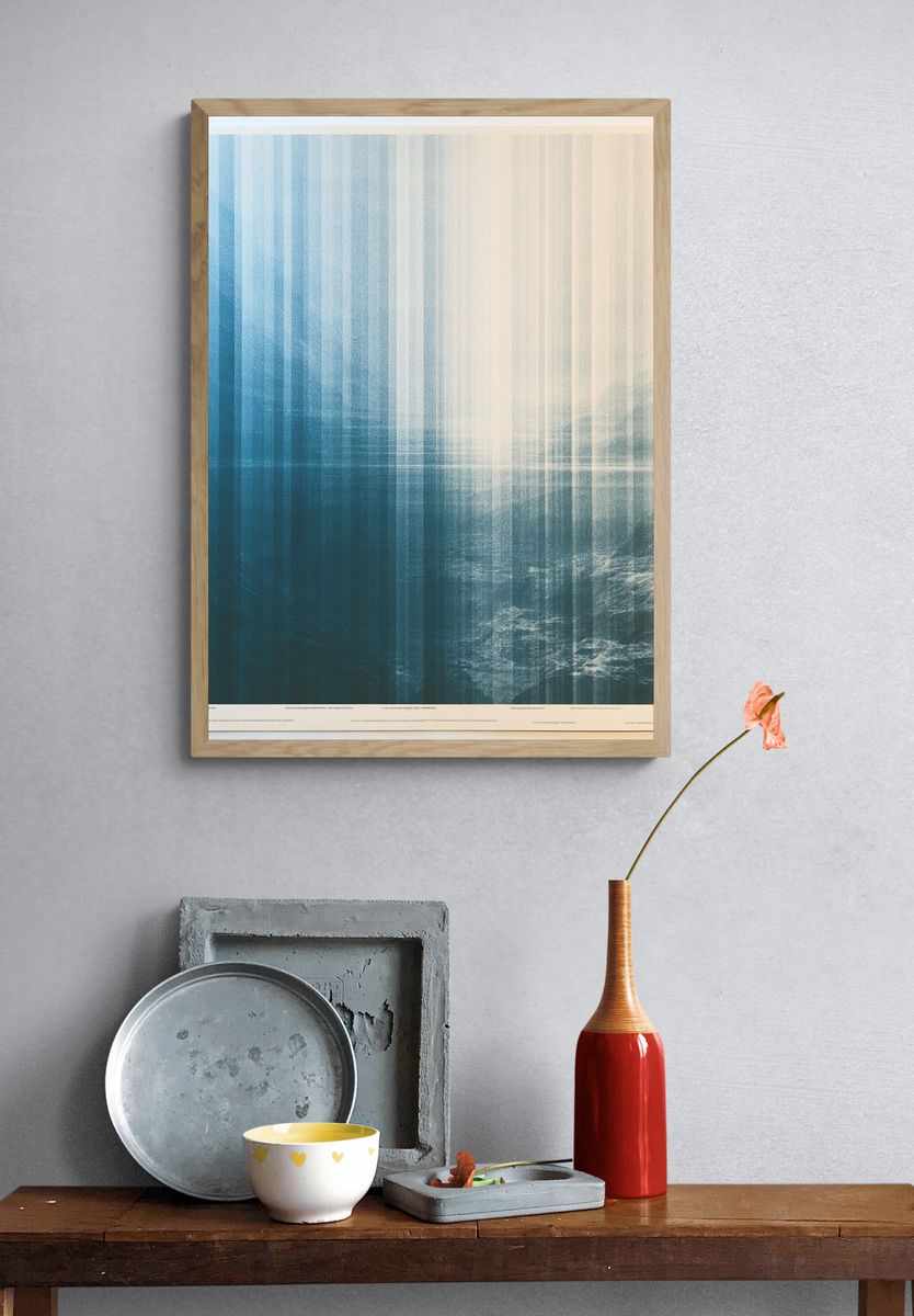 Ocean Light Abstract Poster. — room view 3