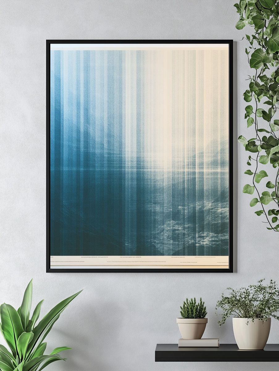 Ocean Light Abstract Poster. — room view 4