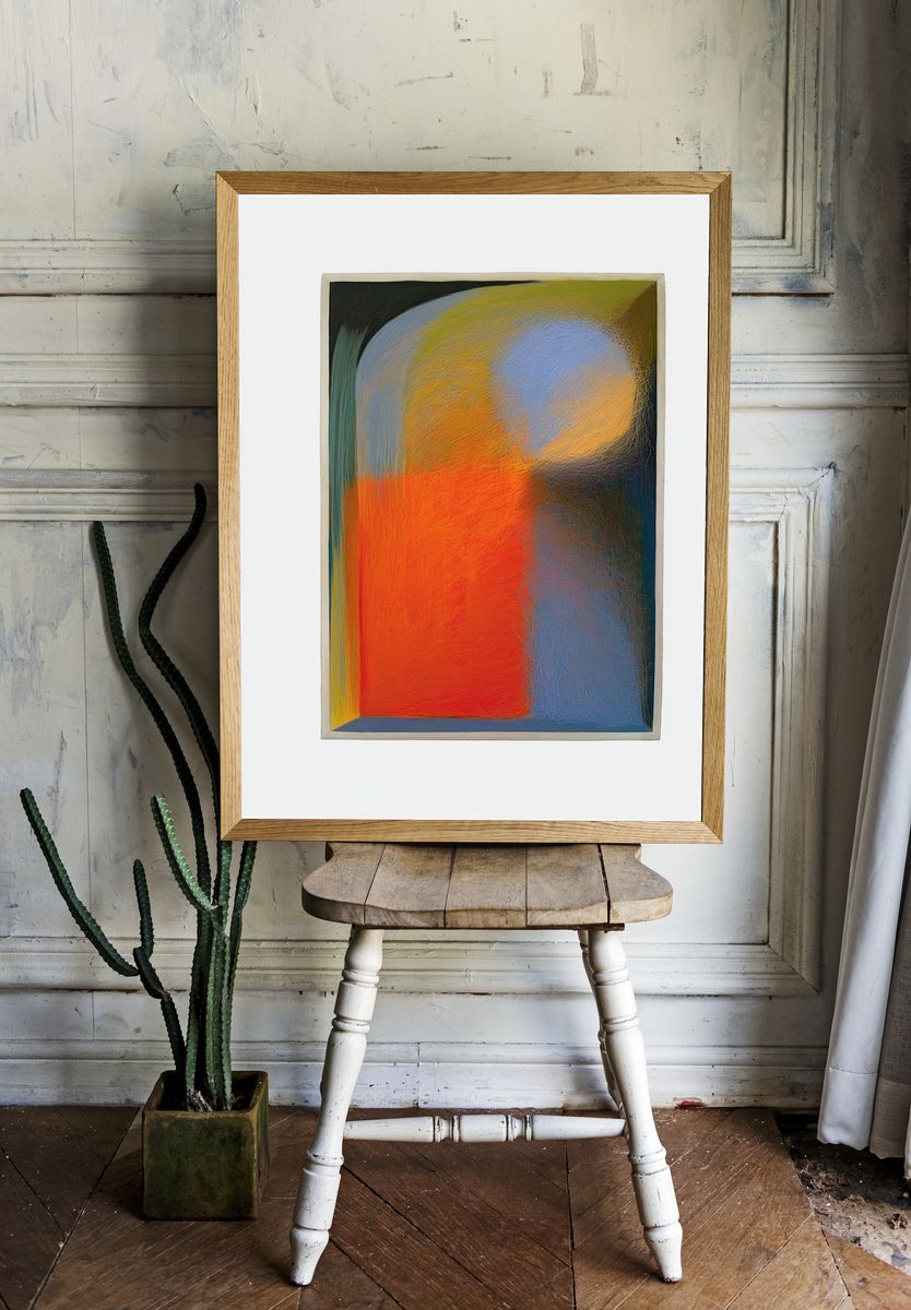 Color Field Abstract Poster. — room view 1