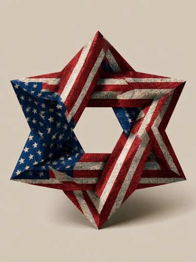 American Flag Star Abstract Poster.