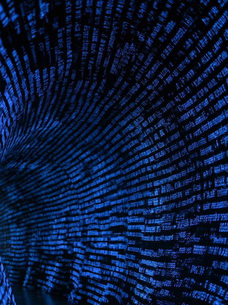 Blue Digital Tunnel Abstract Poster. poster — abstract art