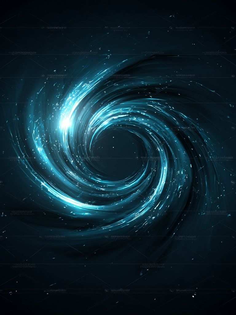 Blue Cosmic Spiral Abstract Poster. poster detail