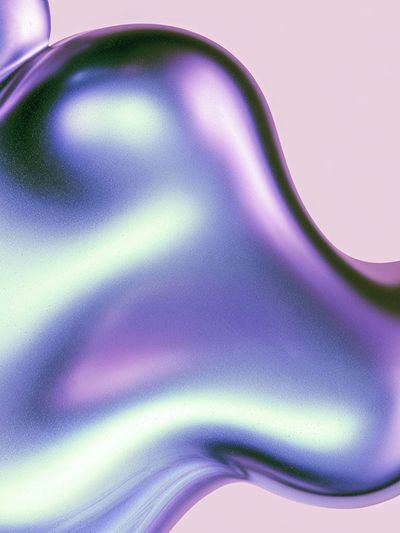 Iridescent Liquid Abstract Poster.