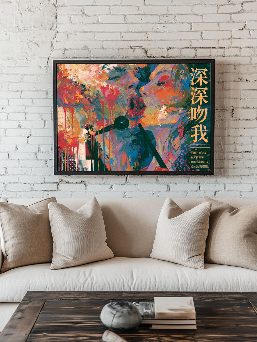 Abstract Color Burst Poster. room preview