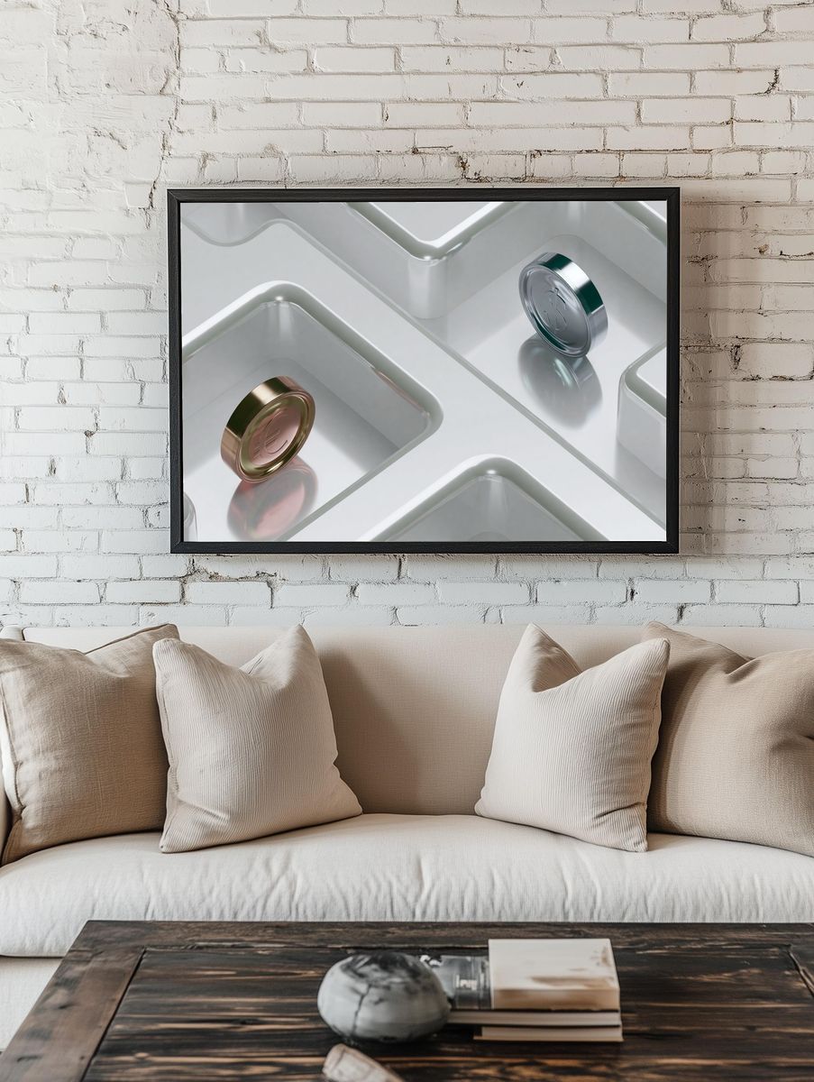 Luxury Coins Abstract Poster. room preview