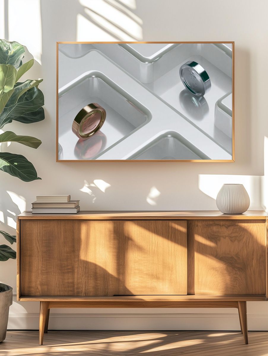 Luxury Coins Abstract Poster. — room view 3