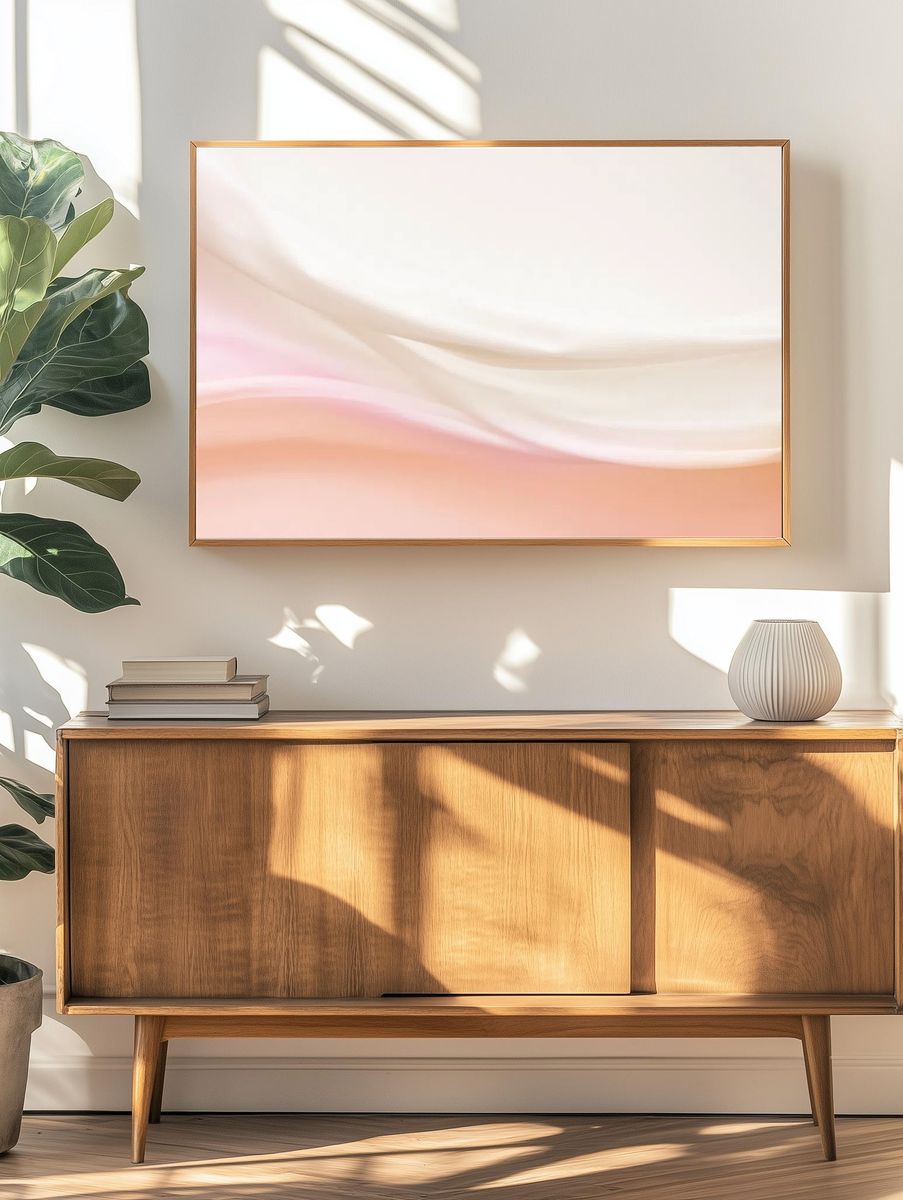 Brown fabric motion texture background. — room view 3