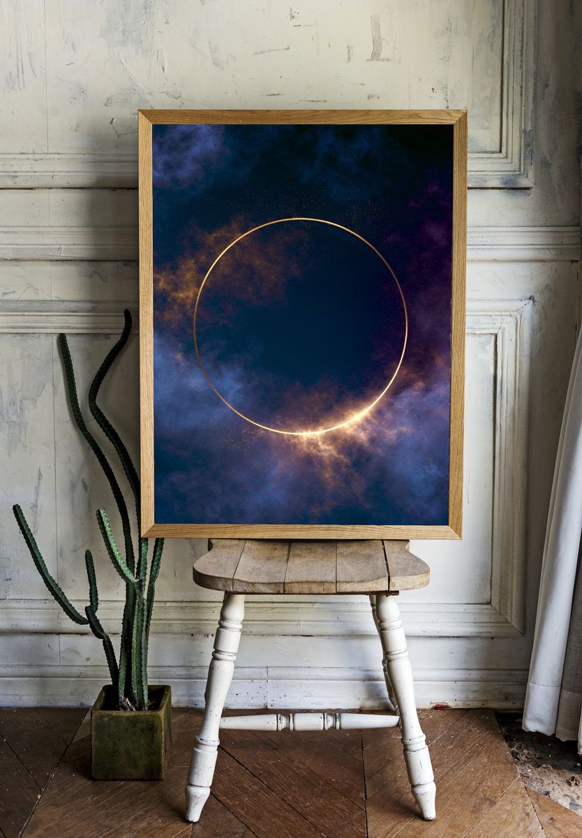 Celestial Eclipse Abstract Poster. — room view 1