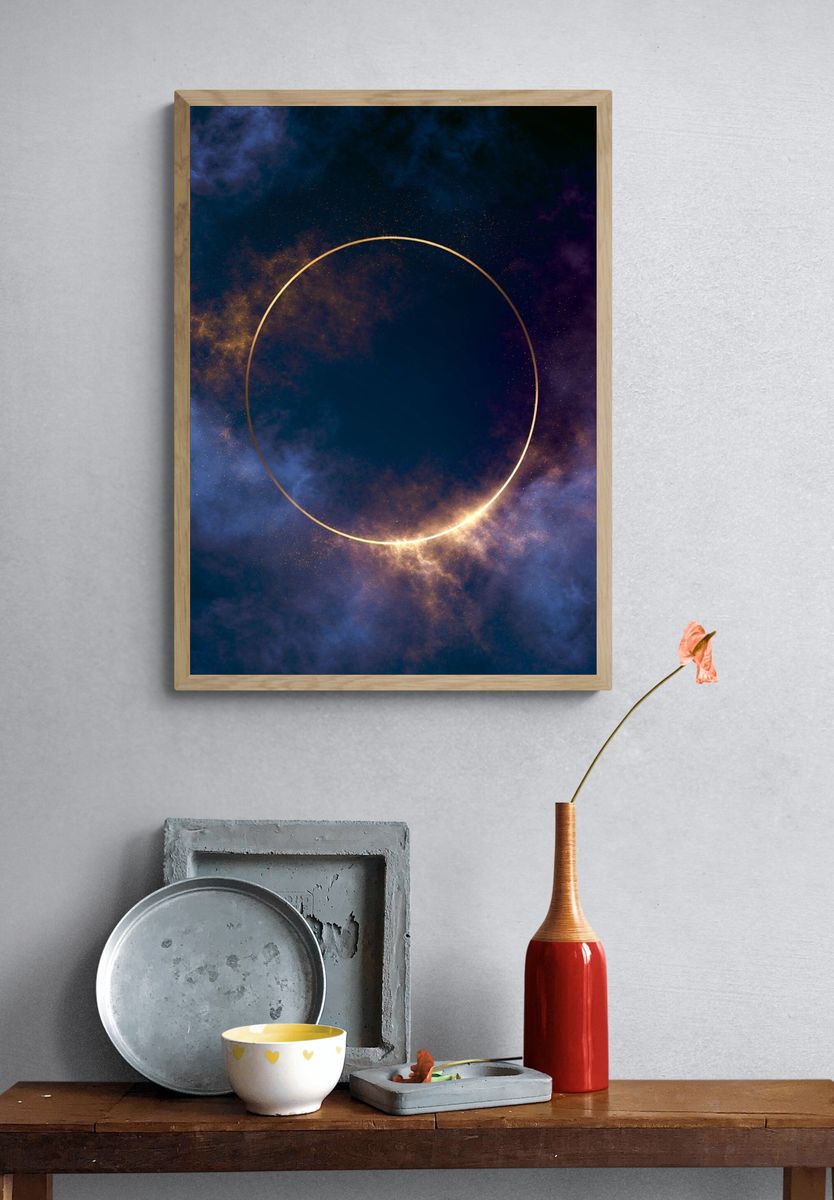 Celestial Eclipse Abstract Poster. — room view 3
