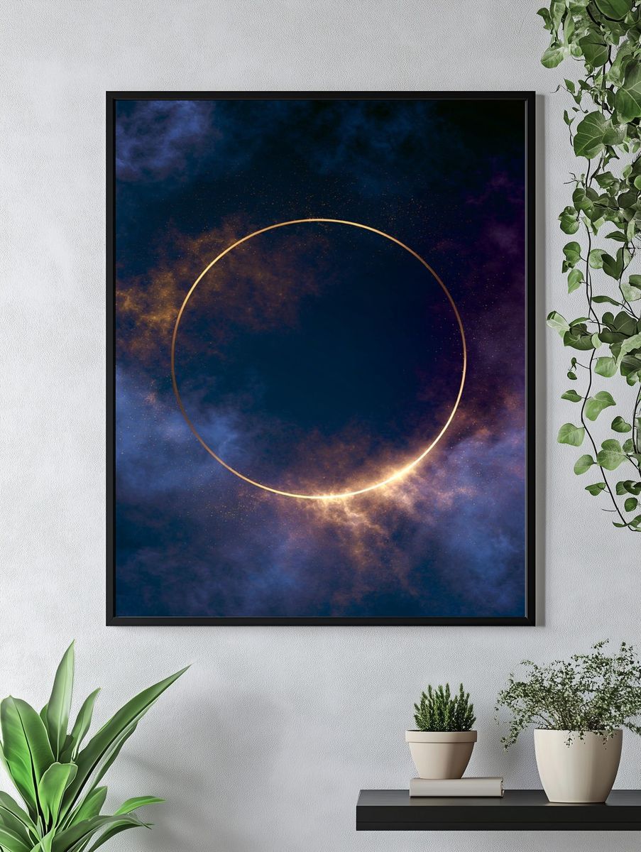 Celestial Eclipse Abstract Poster. — room view 4