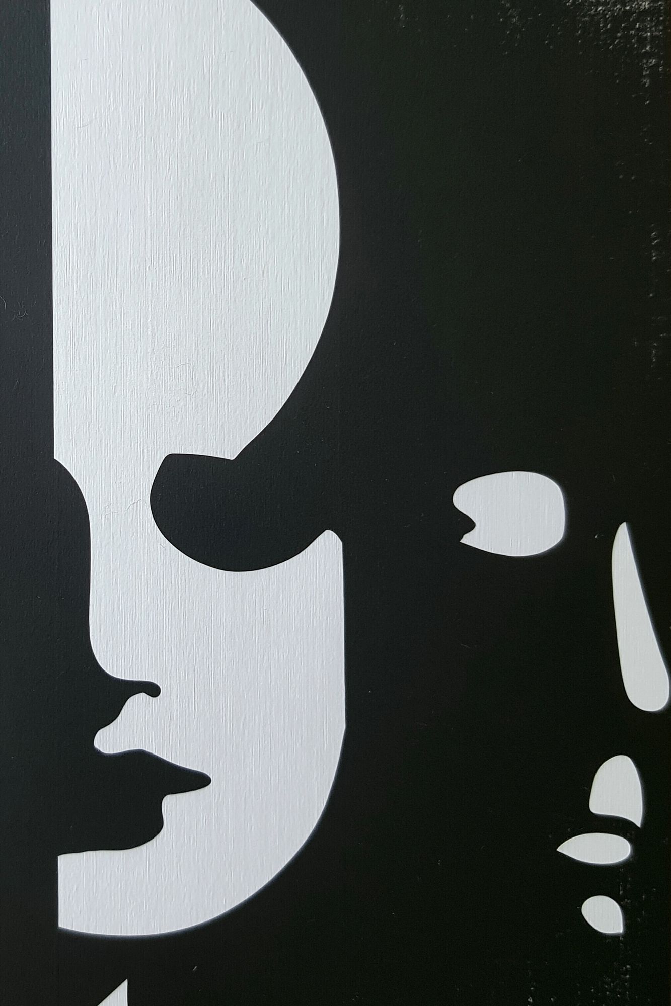Monochrome Face Silhouette Abstract Poster. poster detail