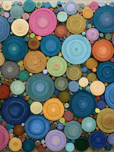 Colorful Circular Texture Abstract Poster.