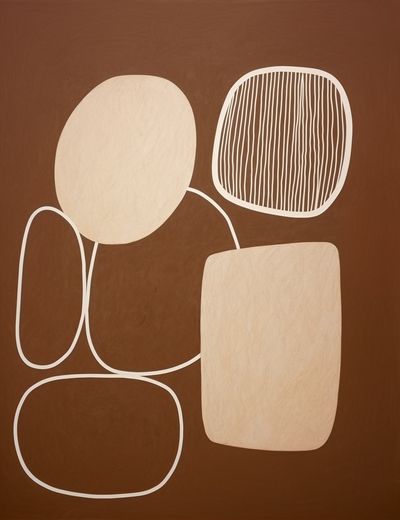 Earth Tone Abstract Shapes Poster.