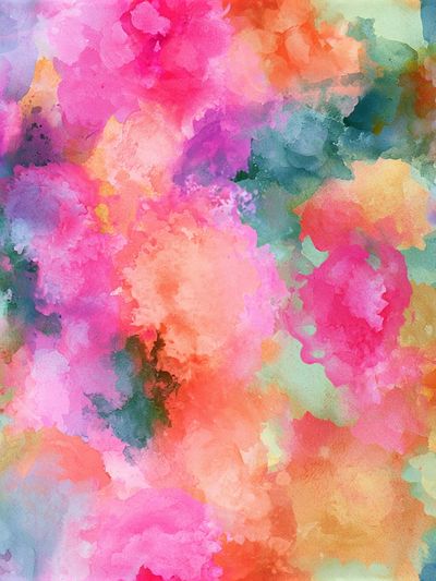 Pastel Watercolor Bloom Abstract Poster. poster