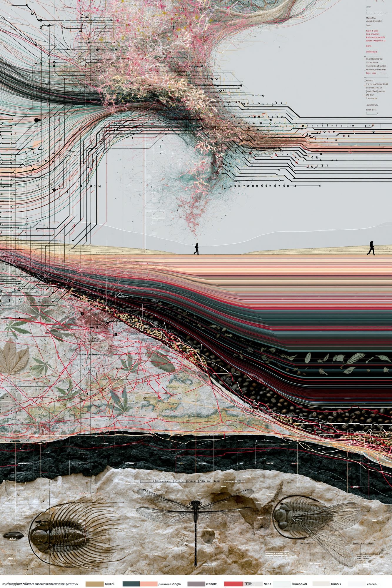 Surreal Circuit Landscape Poster. poster detail