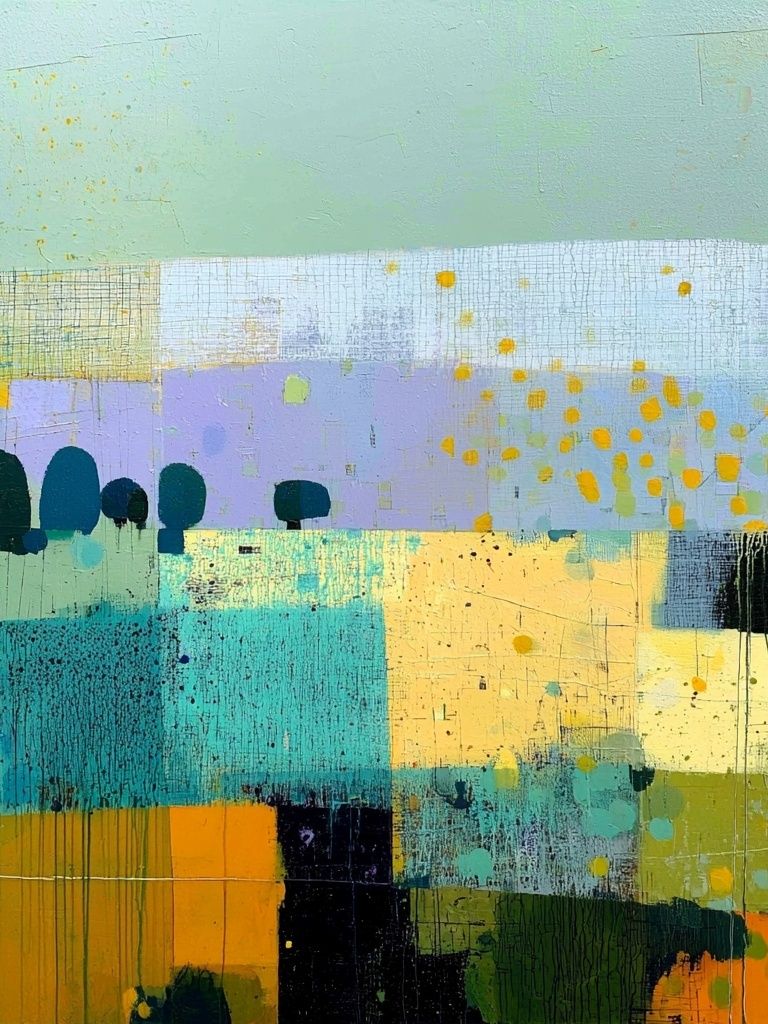 Pastel Geometric Abstract Poster. poster — abstract art