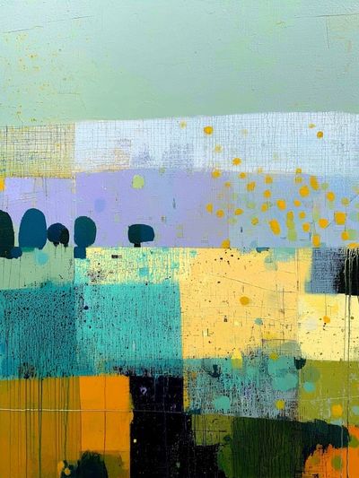 Pastel Geometric Abstract Poster.