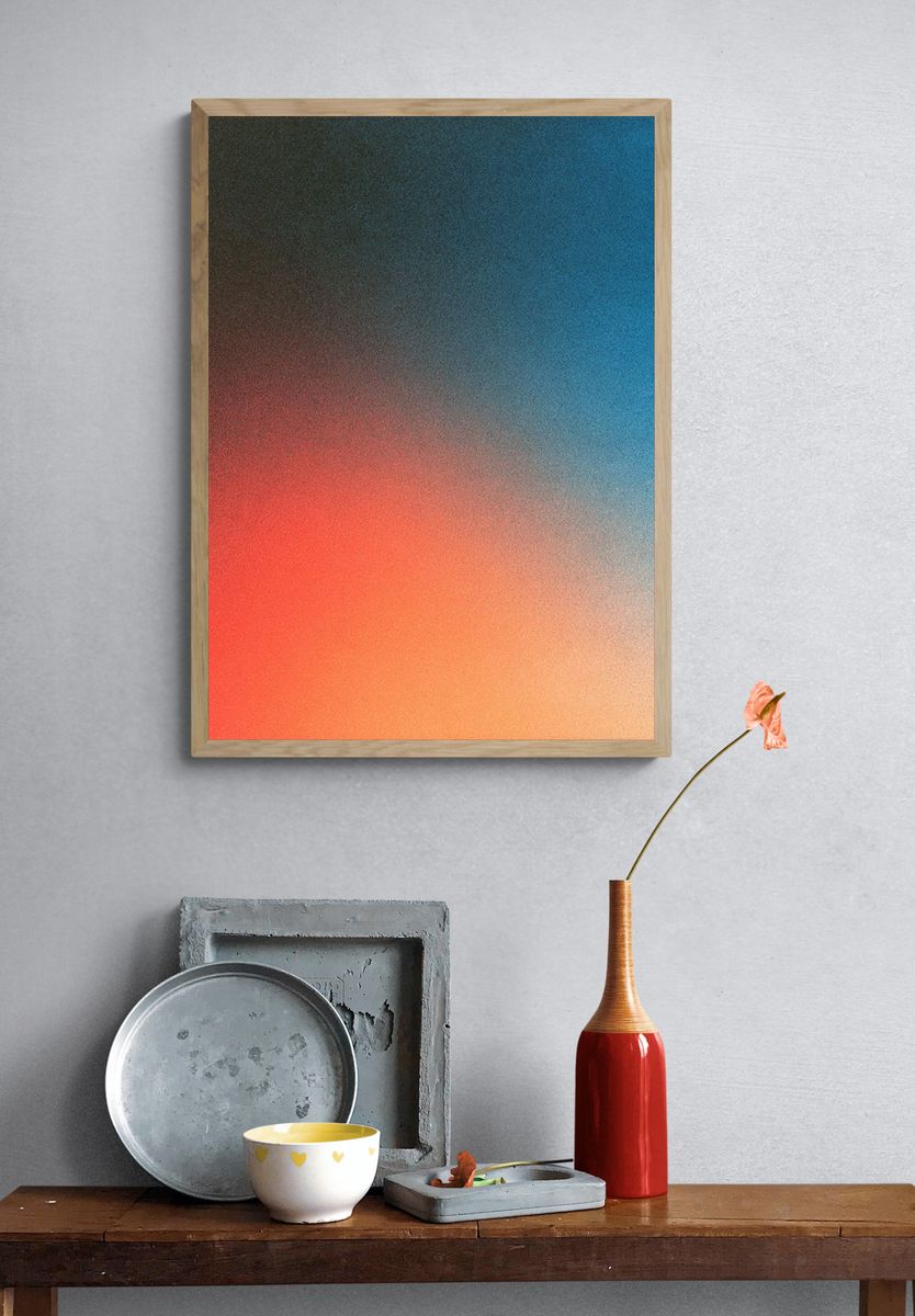 Sunset Gradient Abstract Poster. — room view 3
