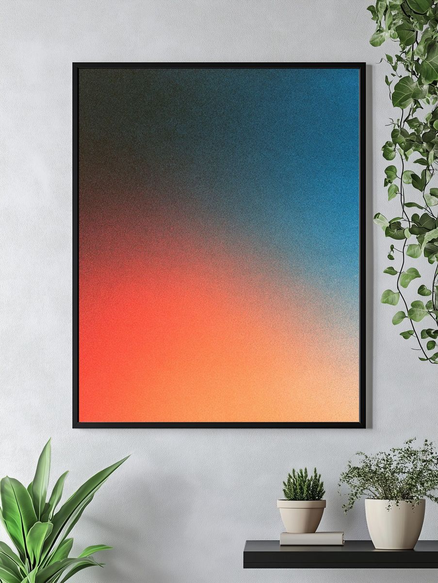 Sunset Gradient Abstract Poster. — room view 4