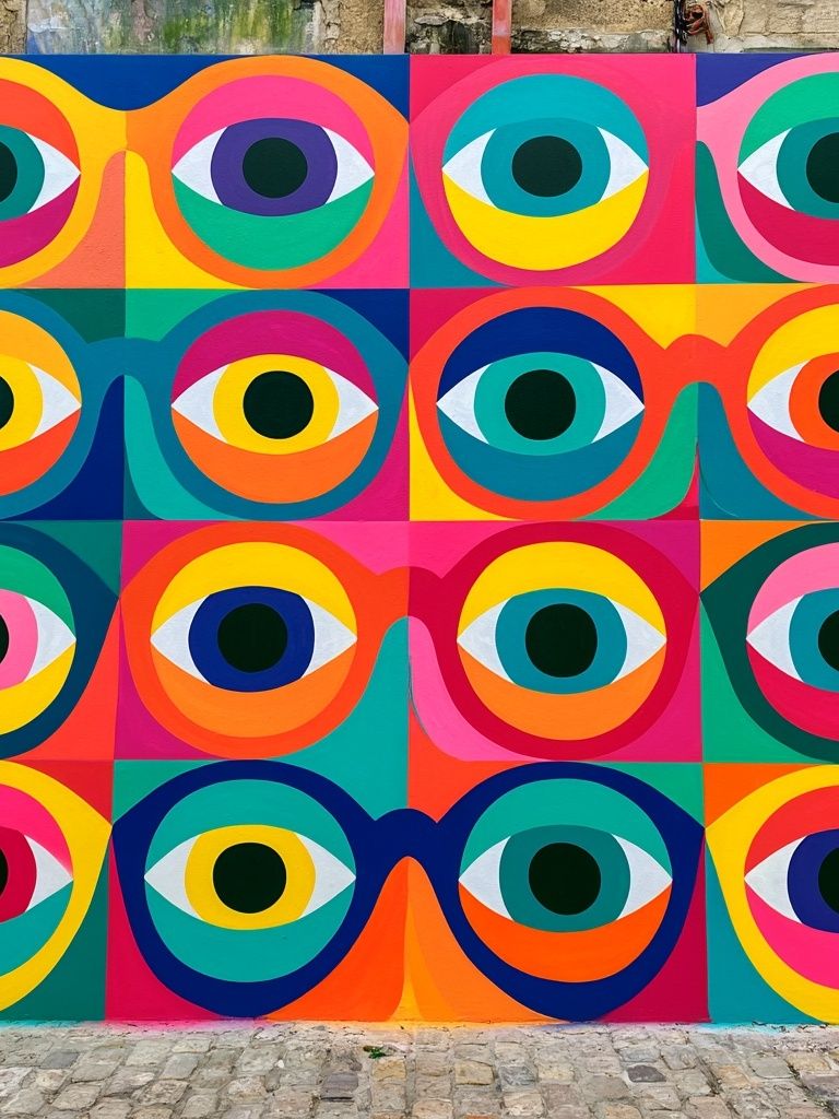 Colorful Eyes Abstract Poster. poster detail
