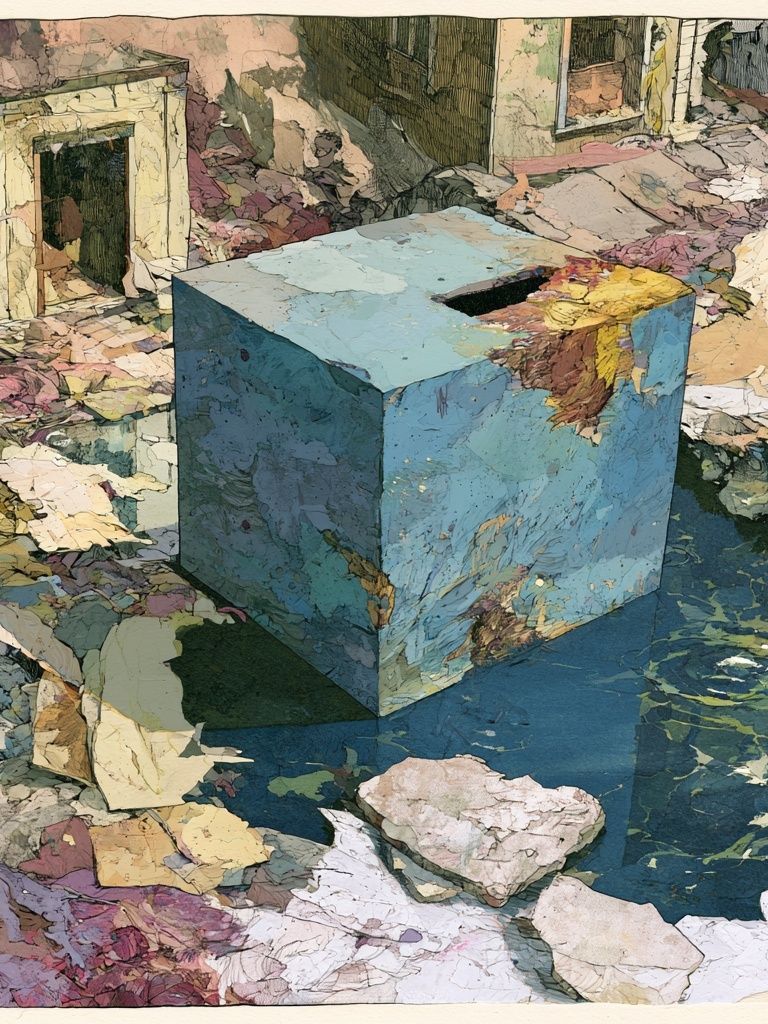 Abstract Cubic Ruins Poster. poster detail