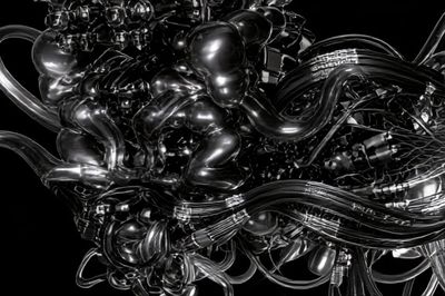 Chrome Abstract Flow Poster.
