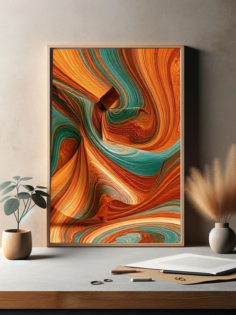 Solar System Abstract Poster. — room view 2