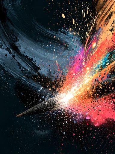 Cosmic Paint Burst Abstract Poster. poster — abstract art