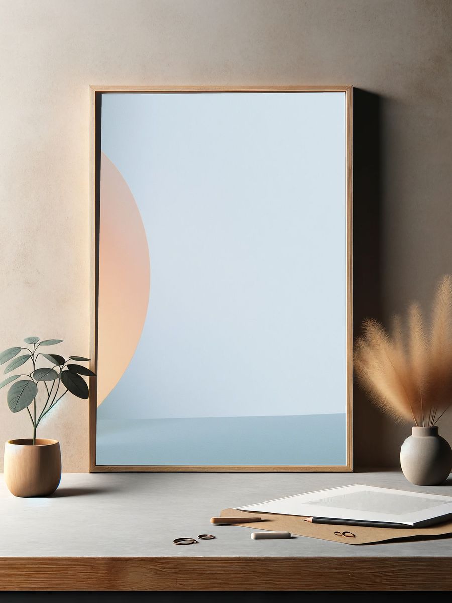 Soft Orb Abstract Poster. — room view 2