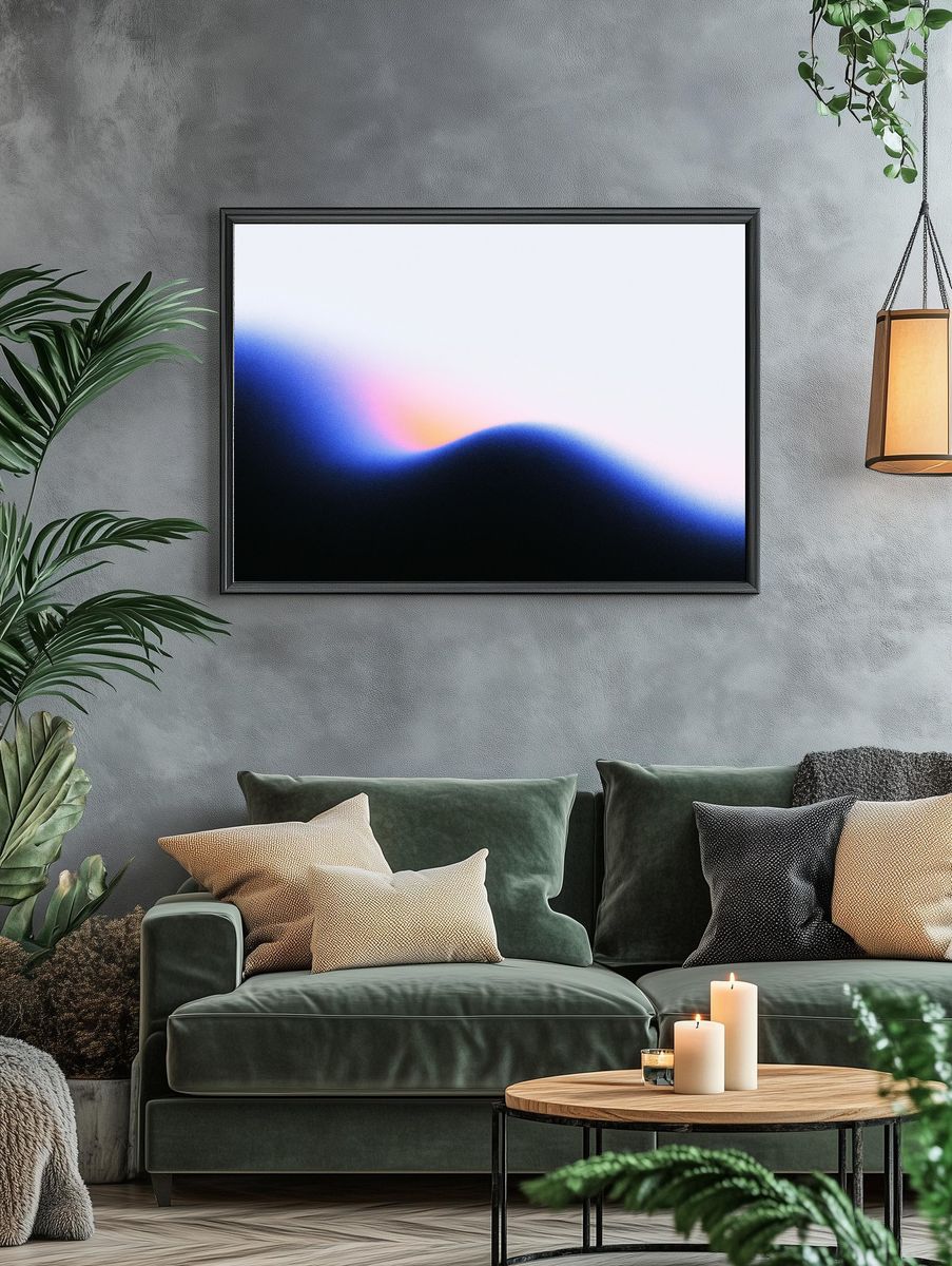 Soft Gradient Horizon Abstract Poster. — room view 4