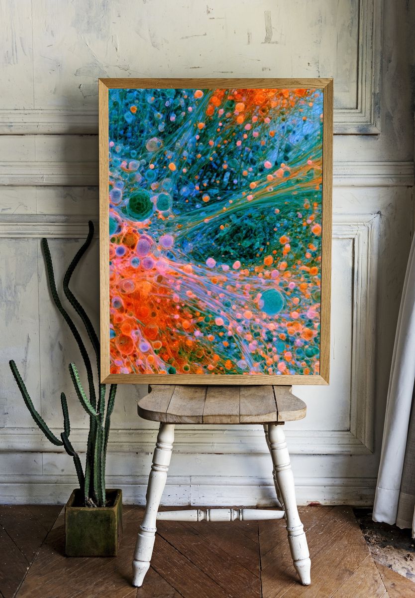 Vibrant Fluid Abstract Poster. room preview