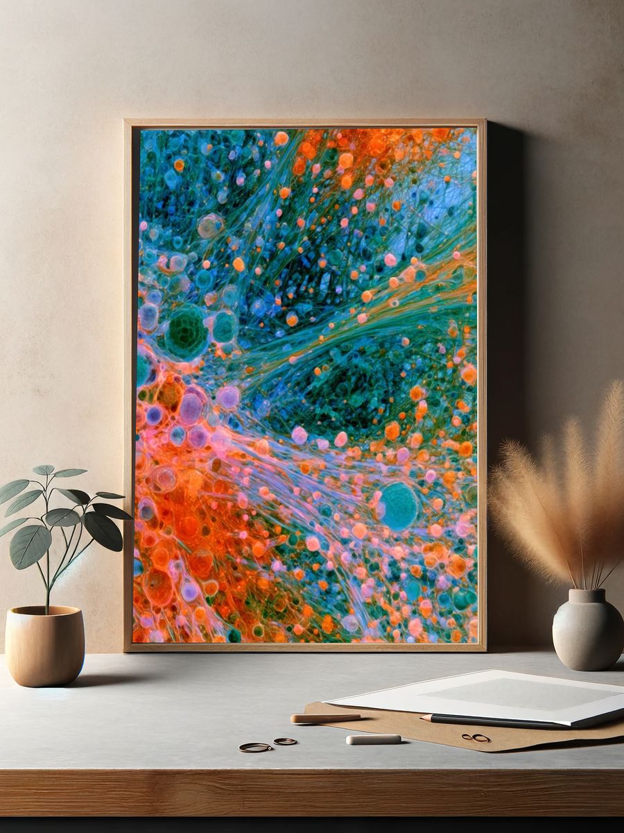 Vibrant Fluid Abstract Poster. — room view 2