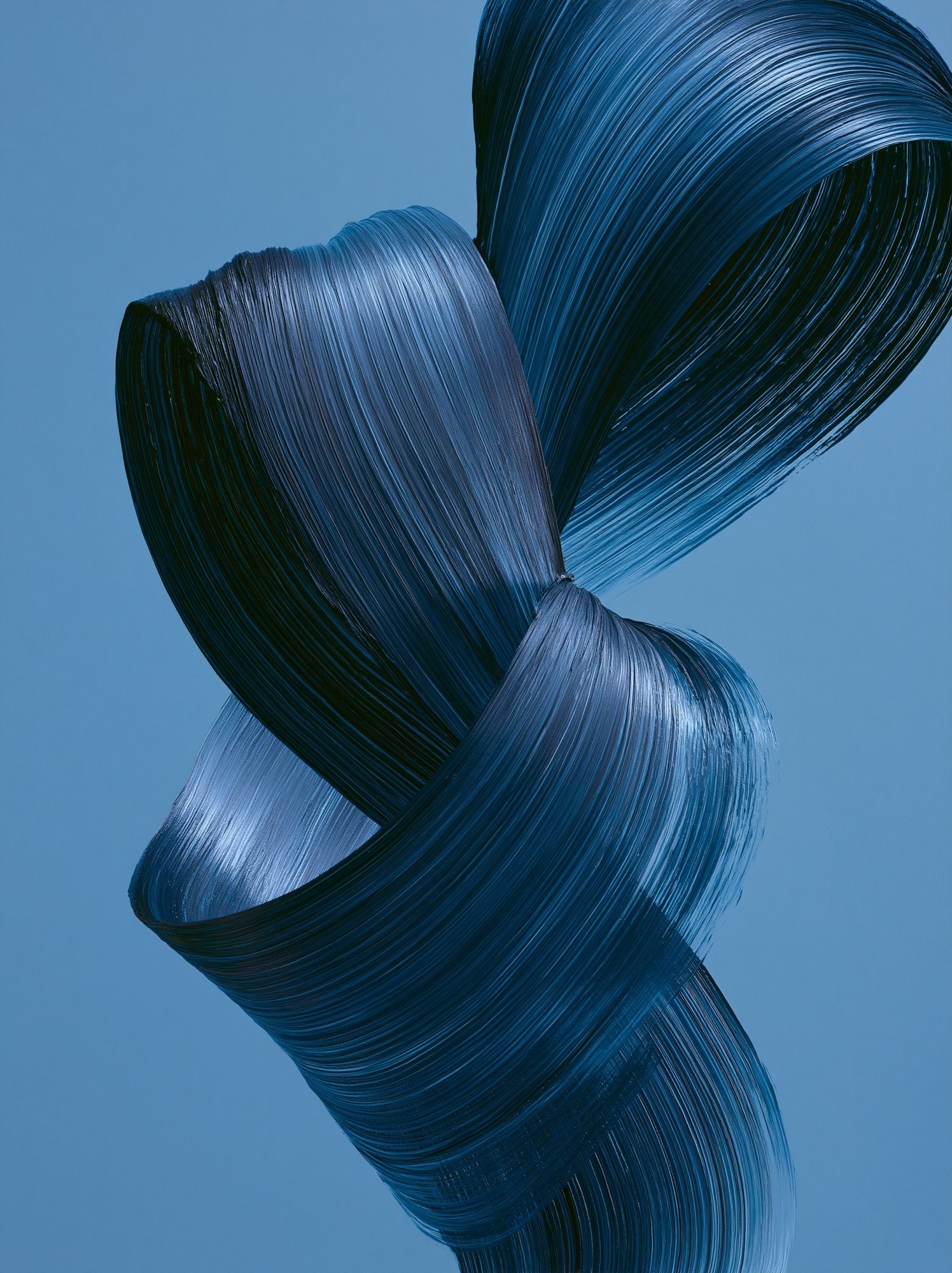 Blue Ribbon Abstract Print. poster detail