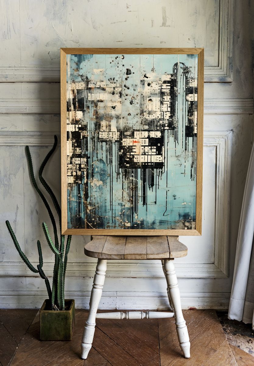 Urban Drift Abstract Poster. — room view 1