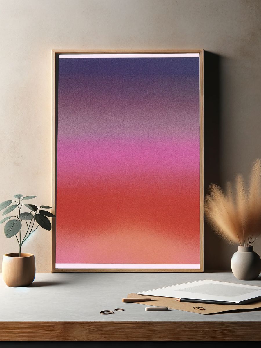 Sunset Gradient Abstract Poster. — room view 2