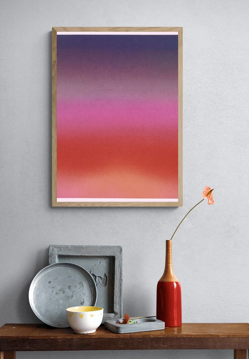 Sunset Gradient Abstract Poster. — room view 3