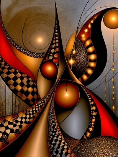 Golden Orb Abstract Poster. poster