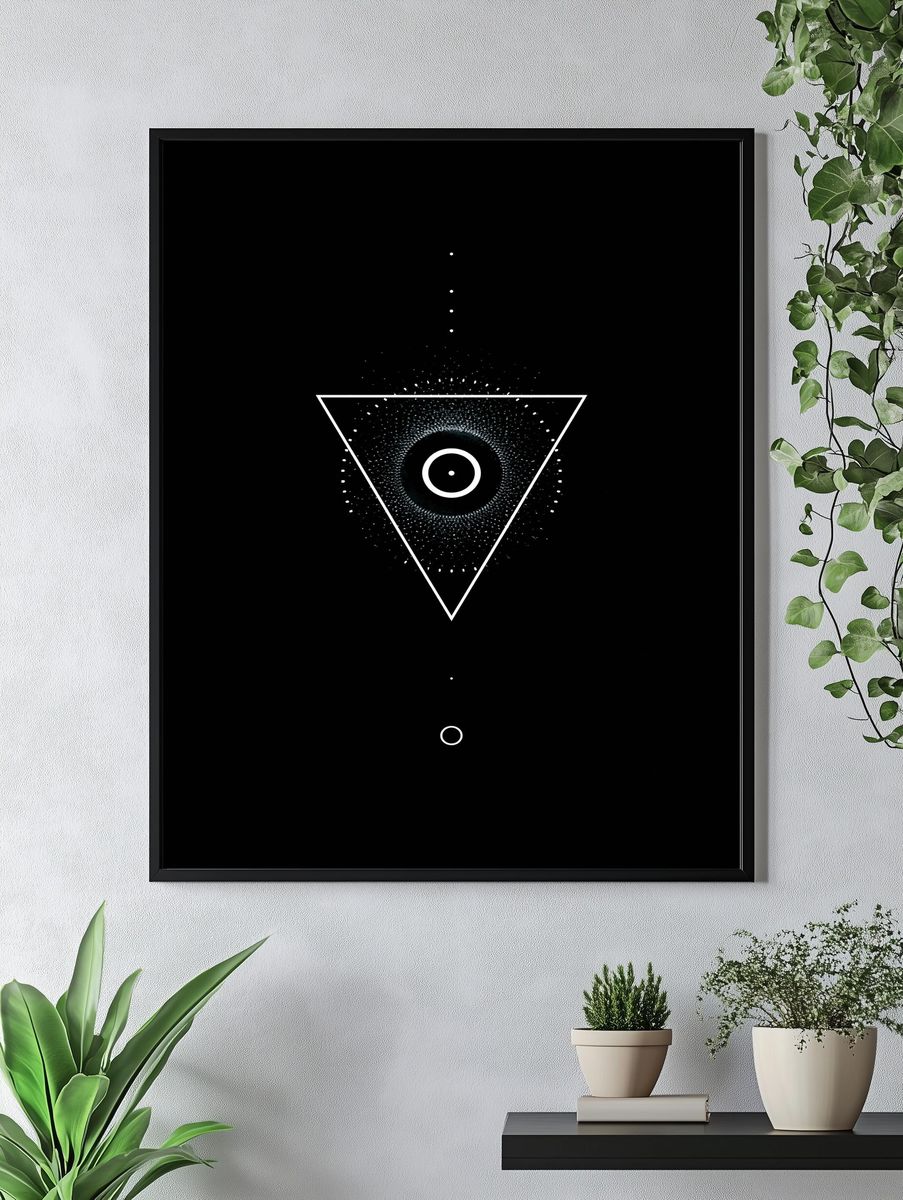 Geometric Cosmic Eye Abstract Poster. — room view 4