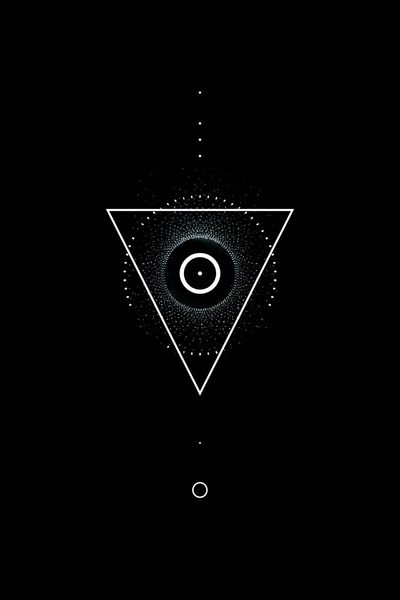 Geometric Cosmic Eye Abstract Poster.