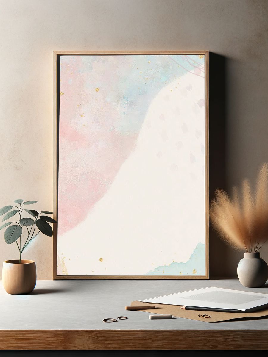 Pastel contemporary Memphis textured mobile. — room view 2