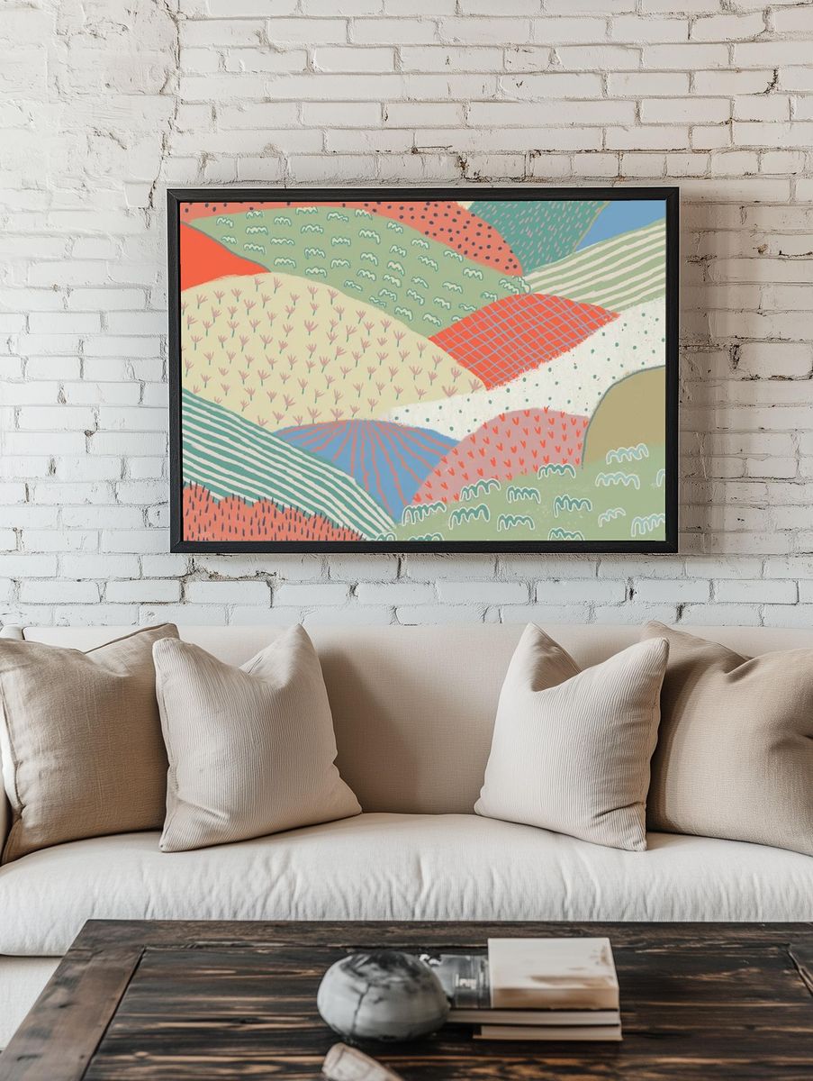 Abstract landscape HD wallpaper, cute. — room view 1