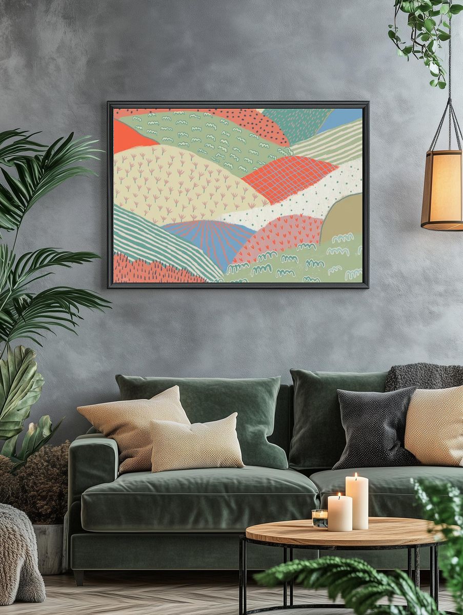 Abstract landscape HD wallpaper, cute. — room view 4