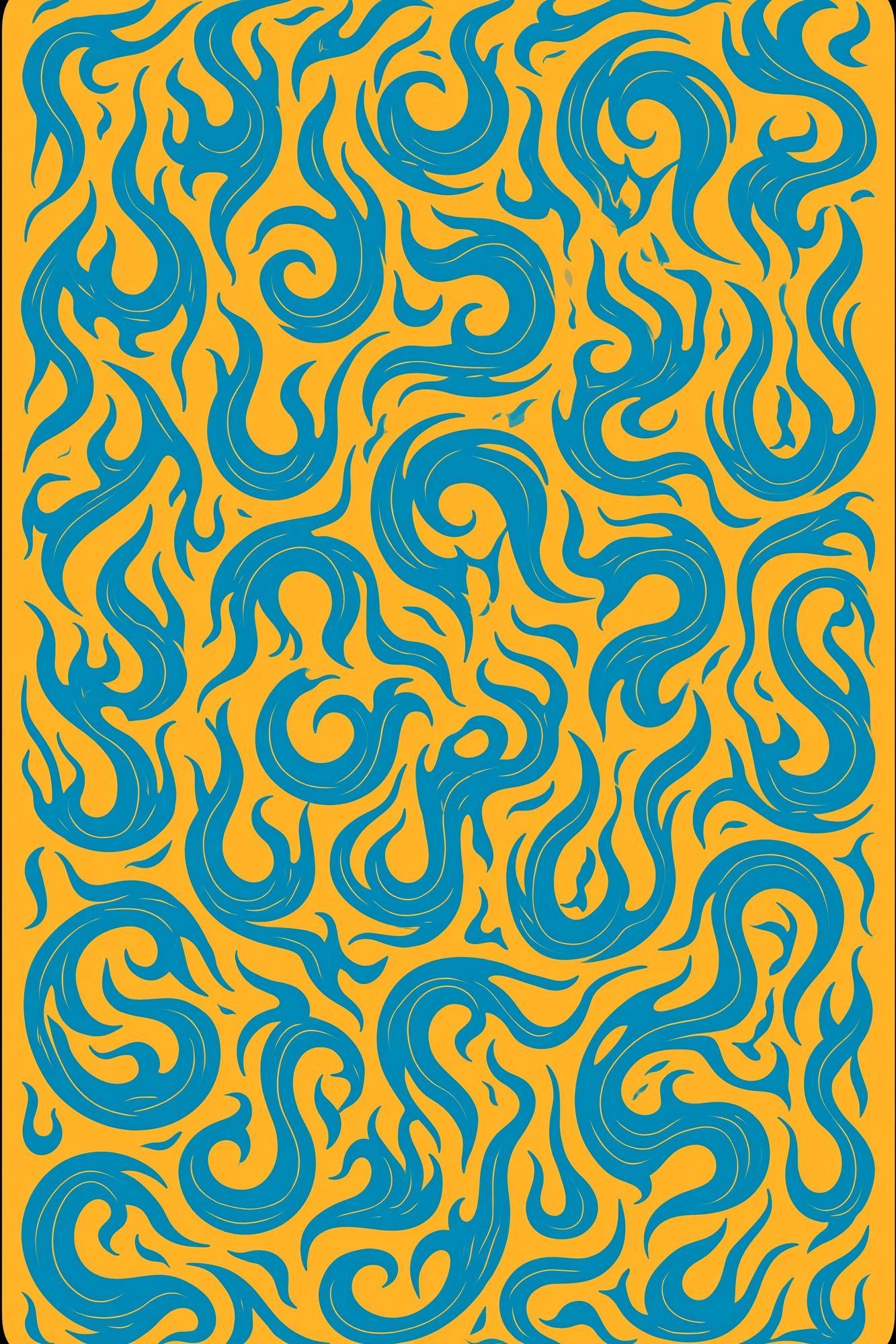 Swirling Teal Pattern Abstract Poster. poster detail