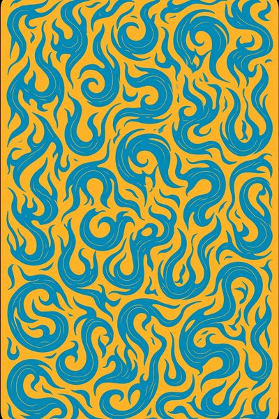 Swirling Teal Pattern Abstract Poster.