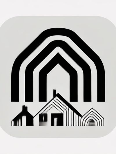 Abstract Archway Village Poster.