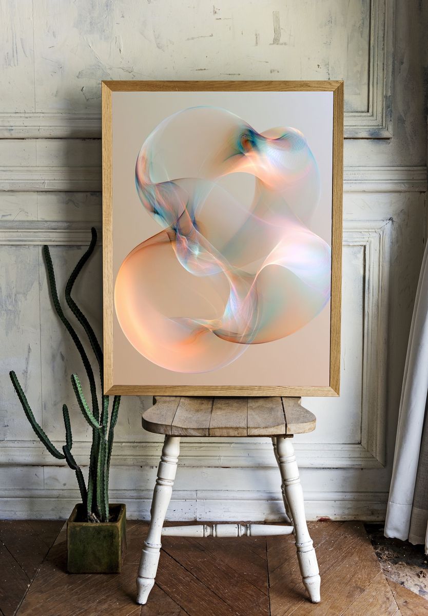 Pastel Orbital Abstract Poster. room preview
