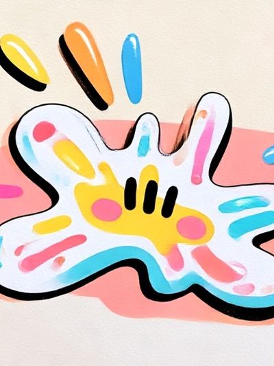 Playful Abstract Splash Poster. poster